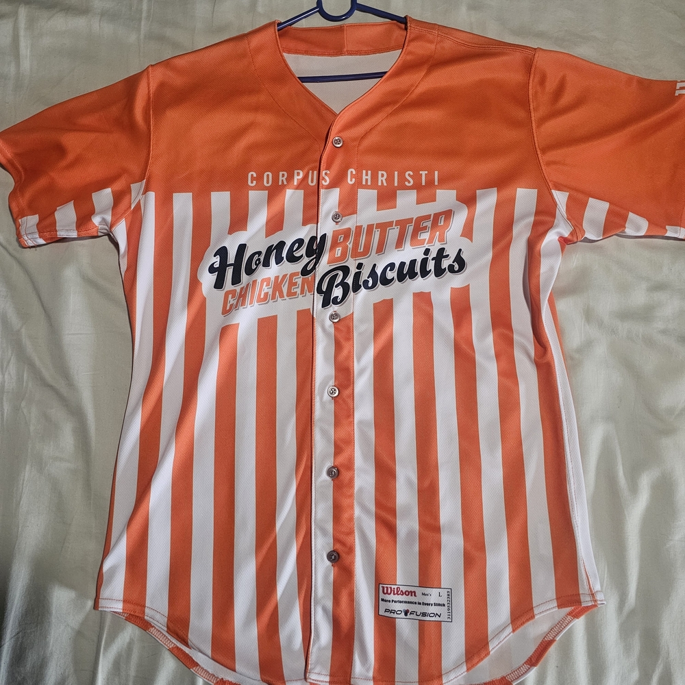 Wilson Orange and White Striped Jersey